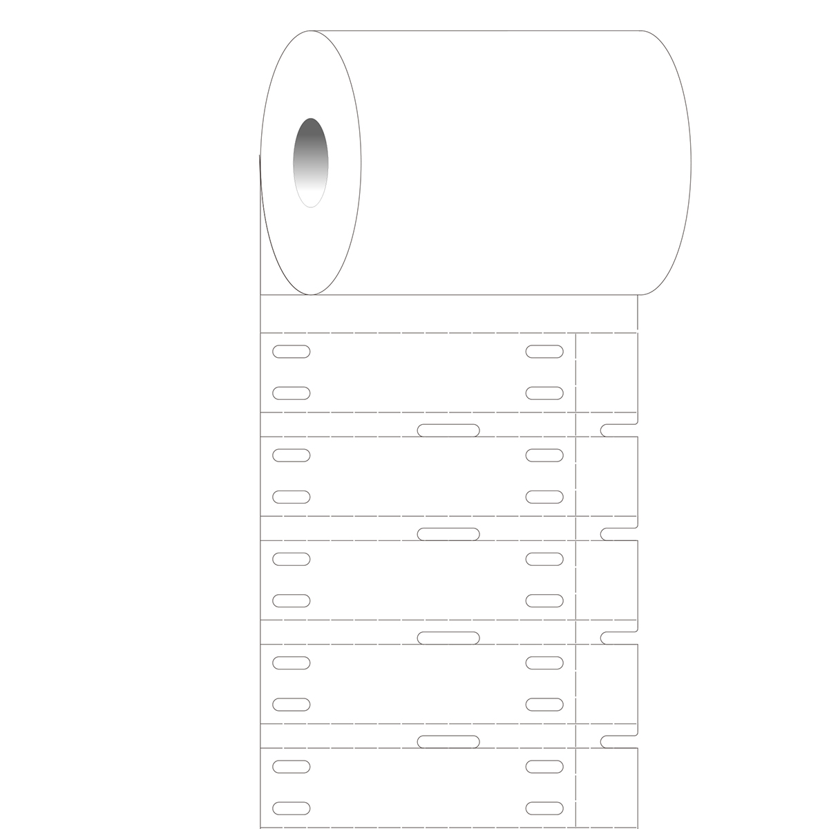 236728_BPT-7597W-2050 Labels voor BP + BP PR + THT1244/1344, 50,80 mm (B) x 12,70 mm (H), Wit