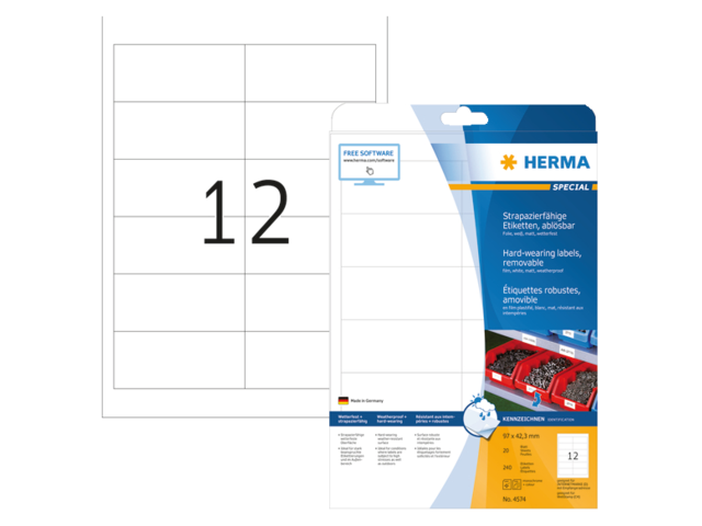 4574 etiket herma 4574 97x42.3mm 240st