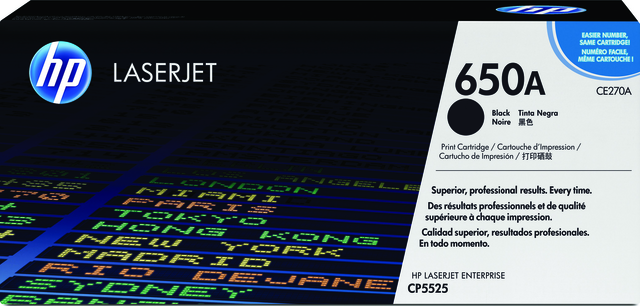 Toner cartridge HP CE270A 650A black Toner cartridge HP CE270A 650A black
