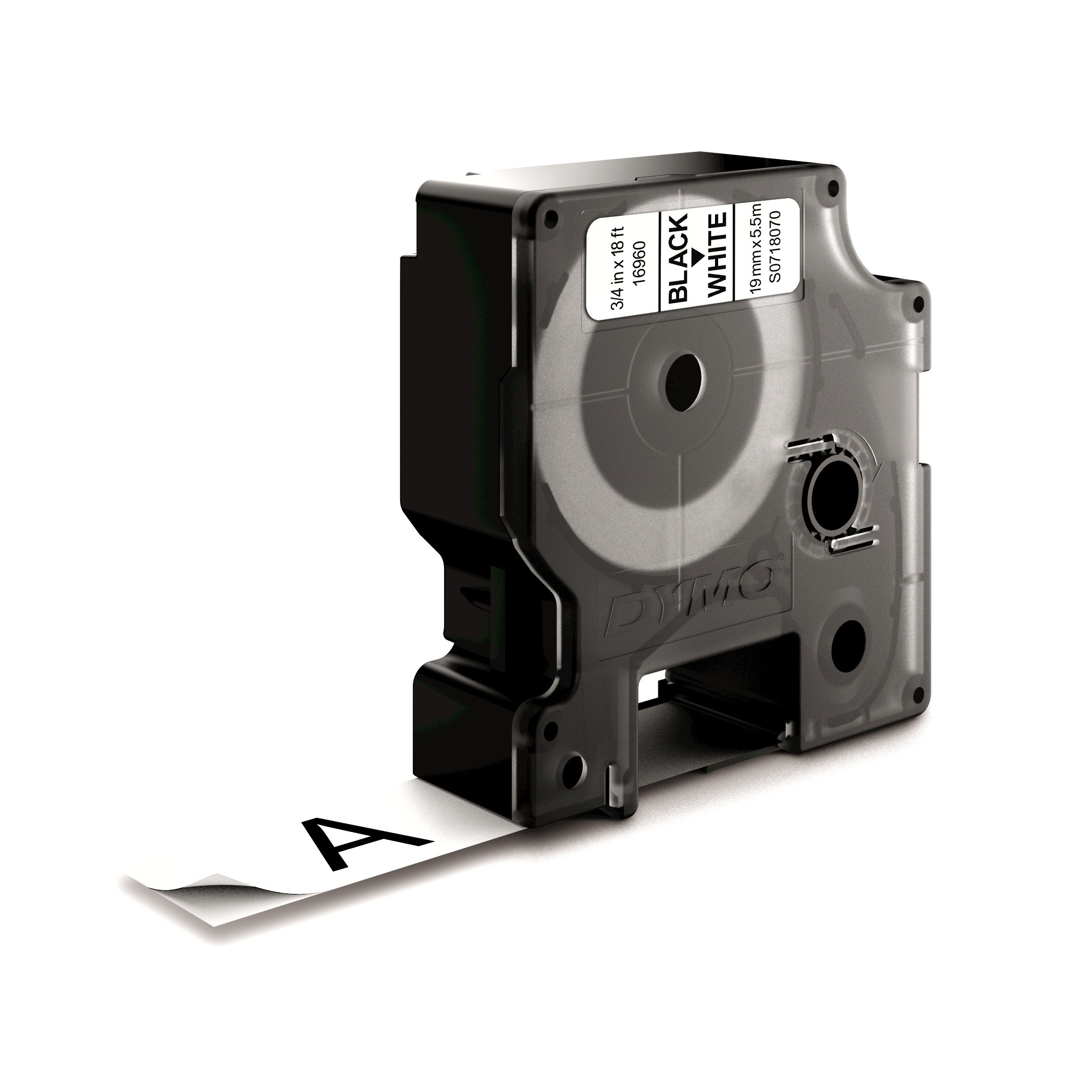 Dymo 16960 D1 permanent polyester 19mm zwart op wit Dymo 16960 D1 permanent polyester 19mm zwart op wit
