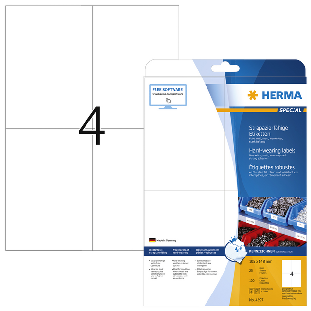 4697 etiket herma 4697 105x148mm a4 weerbestendig wit