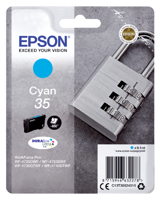 Inktcartridge Epson 35 T3582 blauw Inktcartridge Epson 35 T3582 blauw