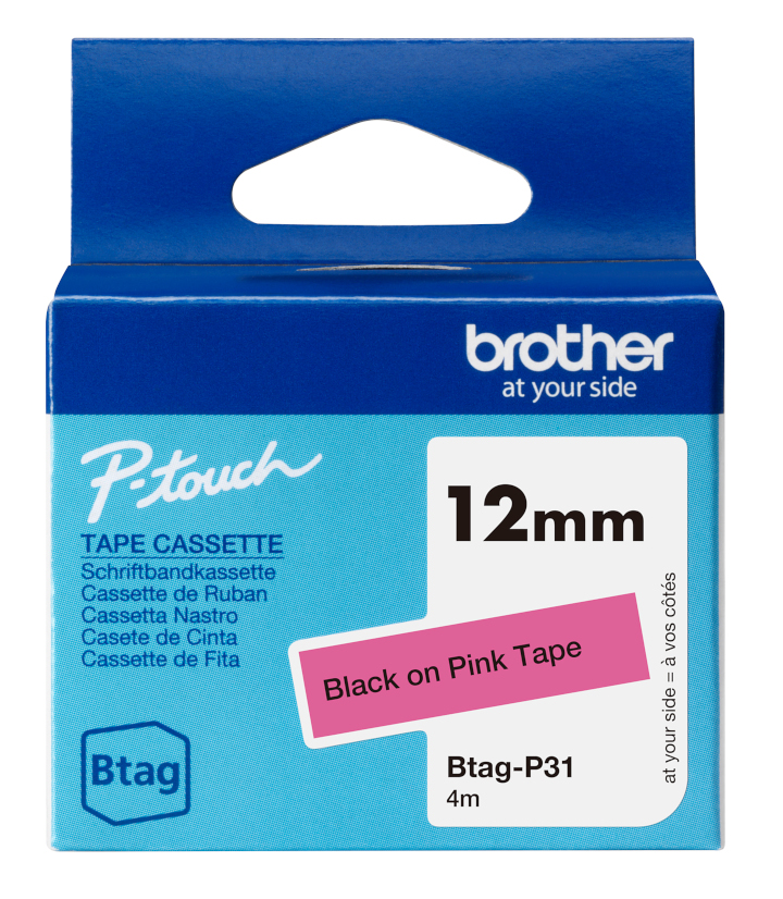 Brother Btag-P31 schwarz auf rosa Brother Btag-P31 schwarz auf rosa