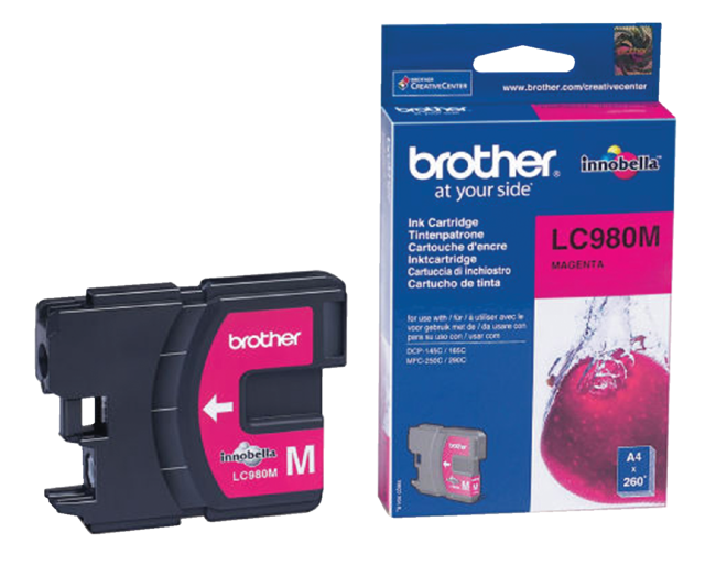 Inktcartridge Brother LC-980M rood Inktcartridge Brother LC-980M rood