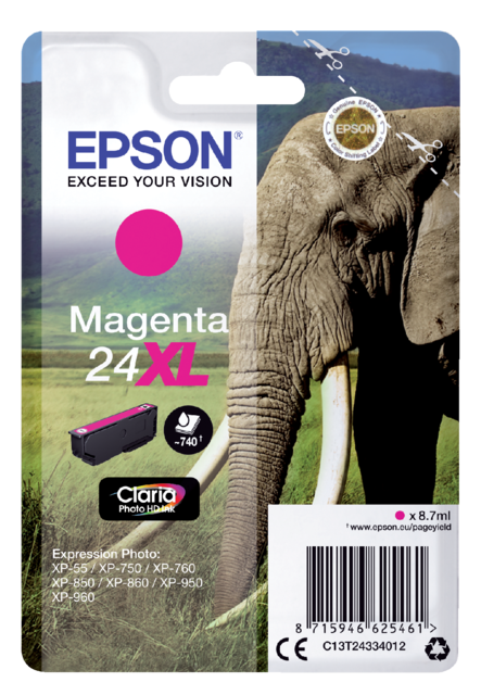 2666447 inkcartridge epson 24xl t2433 rood