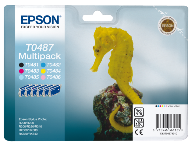 INKCARTRIDGE EPSON T04874 ZWART 5 KLEUREN