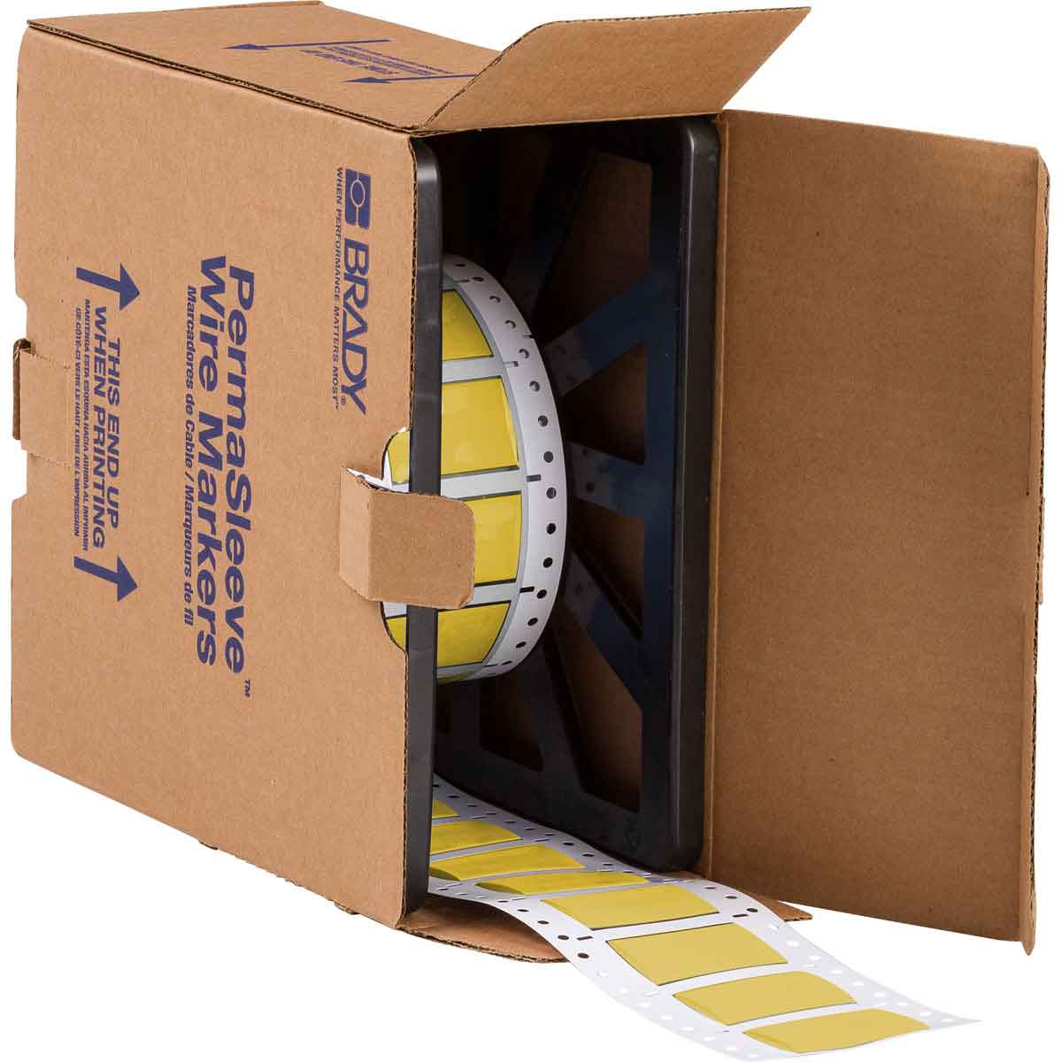 117047-HX-750-2-YL PermaSleeve krimpkousen voor draadmarkering, 50,80 mm (B) x 31,75 mm (H), Geel