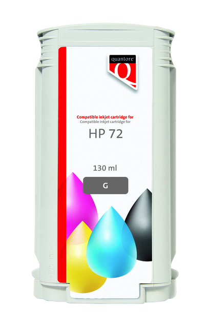 Inktcartridge Quantore alternatief tbv HP 72 C9374A grijs Inktcartridge Quantore alternatief tbv HP 72 C9374A grijs