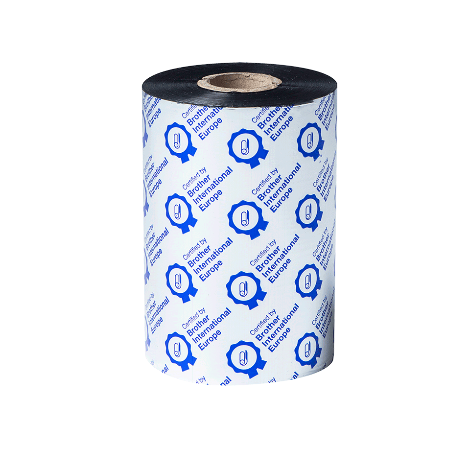 Brother BWS-1D450-110 Thermo-transferrol met standaard wax, zwart Brother BWS-1D450-110 Thermo-transferrol met standaard wax, zwart