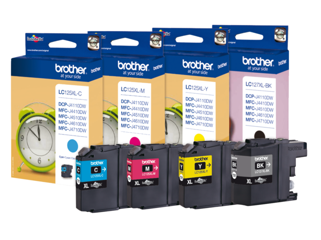 LC127XLVALBP inkcartridge brother lc-127xl zwart + 3 kleuren