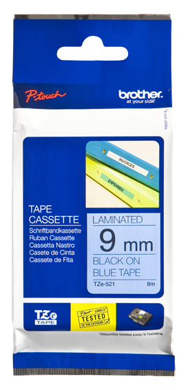 TZe-521 9mm Zwart op Blauw