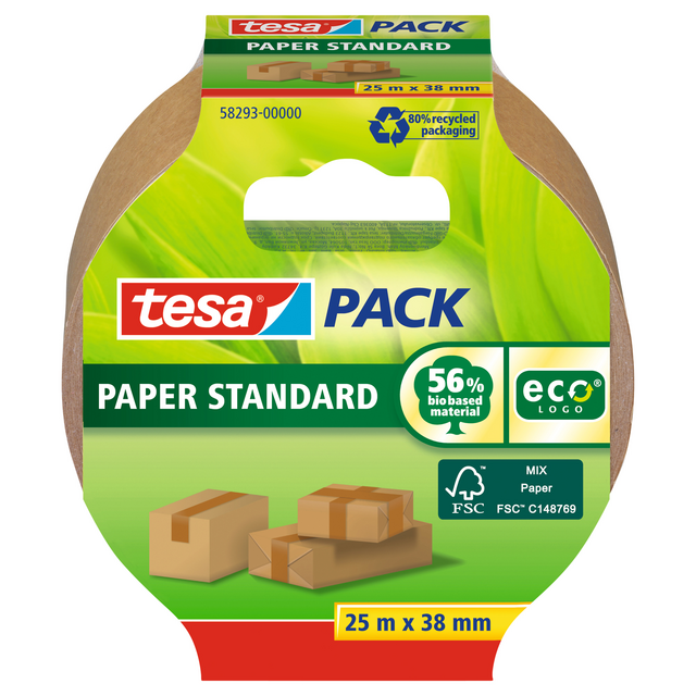 582930000000 verpakkingstape tesa 58293 eco 38mmx25m bruin
