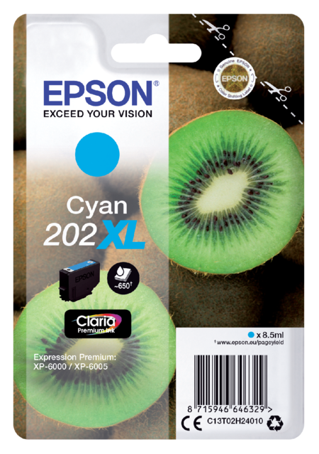 Inktcartridge Epson 202XL T02H24 blauw Inktcartridge Epson 202XL T02H24 blauw