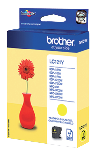 Inktcartridge Brother LC-121Y geel Inktcartridge Brother LC-121Y geel