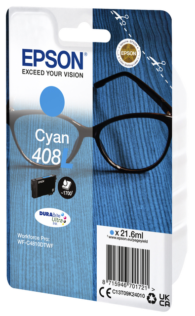 Inktcartridge Epson T09K240 408L blauw Inktcartridge Epson T09K240 408L blauw