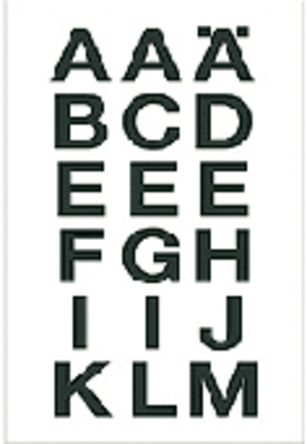 Etiket HERMA 4135 20x20mm letters A-Z zwart op transparant Etiket HERMA 4135 20x20mm letters A-Z zwart op transparant