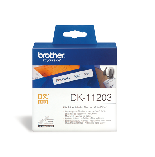 DK-11203 Map label 17 mm x 87 mm - wit