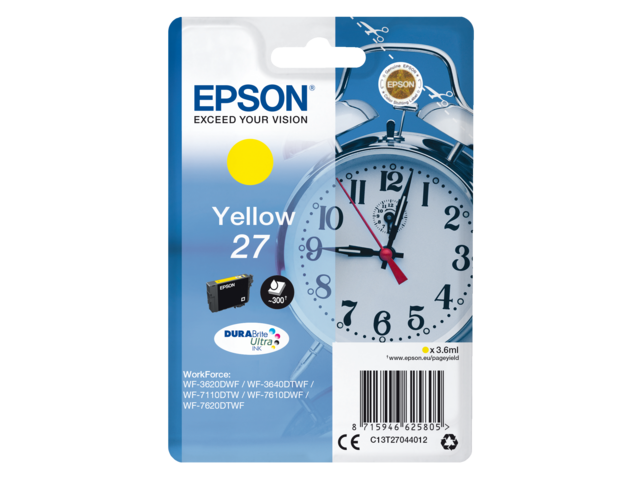 2666494 inkcartridge epson 27 t2704 geel