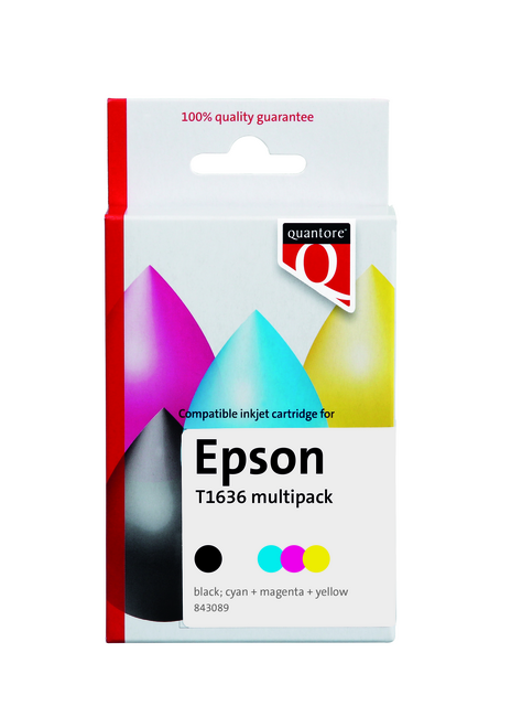 K10337PR inkcartridge quantore epson 16xl t1636 zwart 3 kl