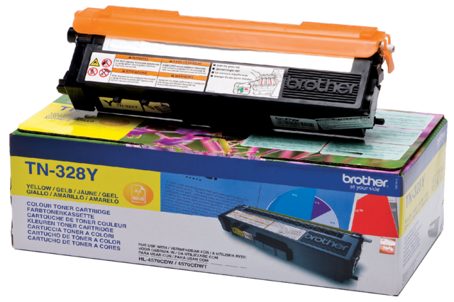 Toner Brother TN-328Y geel Toner Brother TN-328Y geel
