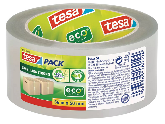 Verpakkingstape Tesa 58297 Eco transparant Ultra strong Verpakkingstape Tesa 58297 Eco transparant Ultra strong