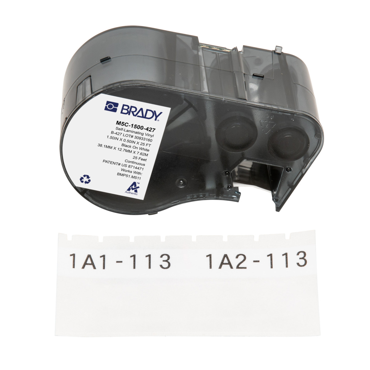 170863-M5C-1500-427 Tape voor de M510/BMP51/M511 labelprinter