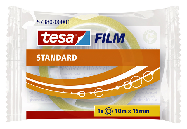 Plakband tesafilm® Standaard 10mx15mm transparant Plakband tesafilm® Standaard 10mx15mm transparant
