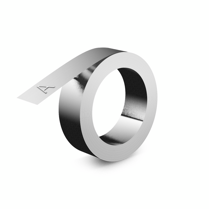 Dymo 31000 Tape M11 aluminium zonder lijmlaag, 12mm x 4.80m Dymo 31000 Tape M11 aluminium zonder lijmlaag, 12mm x 4.80m