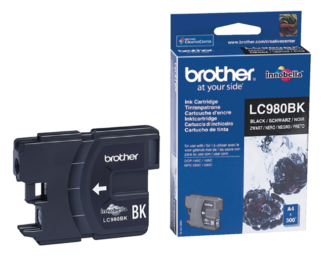 Inktcartridge Brother LC-980BK zwart Inktcartridge Brother LC-980BK zwart