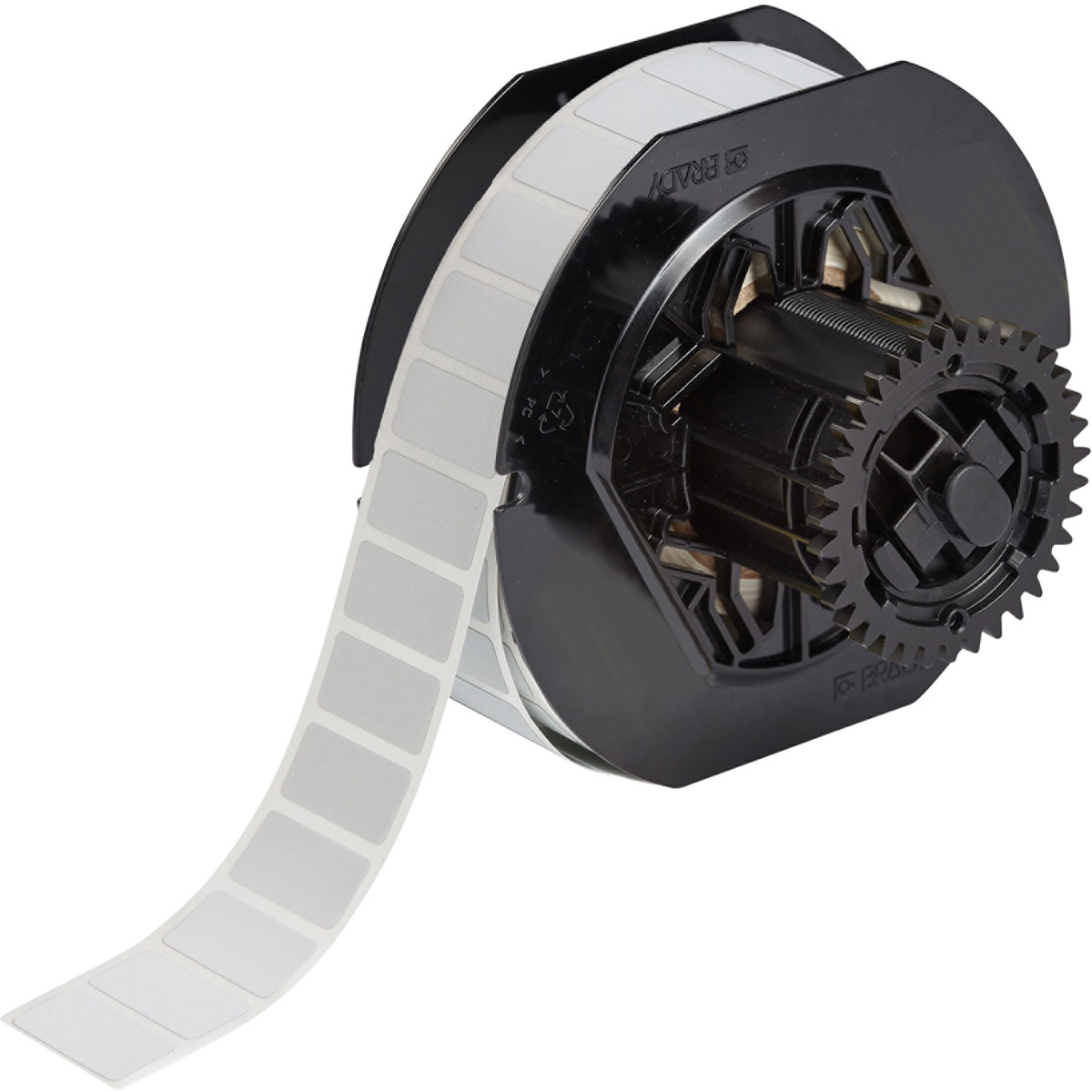 133954-B33-59-486 Gemetalliseerde polyesterlabels voor BBP33/i3300-printers, 25,40 mm (B) x 12,70 mm (H), Lichtgrijs