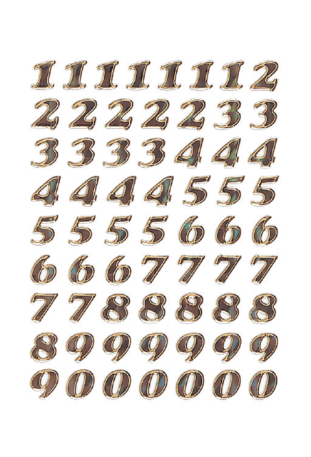 Etiket HERMA 4193 8mm getallen 0-9 goudfolie 64stuks Etiket HERMA 4193 8mm getallen 0-9 goudfolie 64stuks