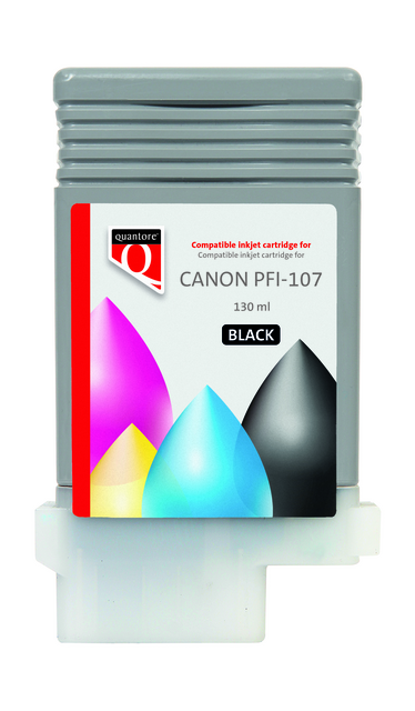 Inktcartridge Quantore alternatief tbv Canon PFI-107 zwart Inktcartridge Quantore alternatief tbv Canon PFI-107 zwart