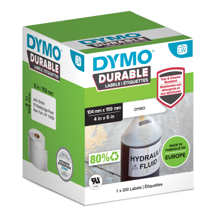 Dymo 2112287 duurzame 4XL / 5XL LabelWriter etiketten 104x159mm