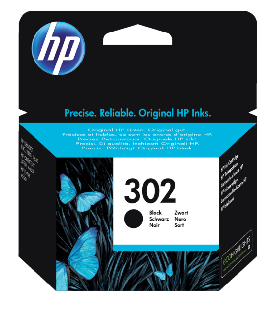 Ink cartridge HP F6U66AE 302 black