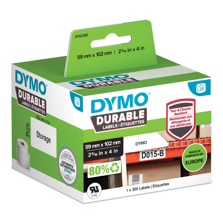 DYMO 2112290 duurzame LabelWriter etiketten 59x102mm