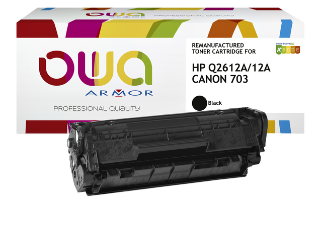 Tonercartridge OWA alternatief tbv HP Q2612A zwart Tonercartridge OWA alternatief tbv HP Q2612A zwart