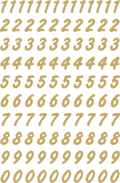 Etiket HERMA 4151 8mm getallen 0-9 goud op transparant 200st Etiket HERMA 4151 8mm getallen 0-9 goud op transparant 200st