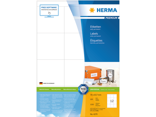 4279 etiket herma 4279 70x67.7mm premium a4 1200st