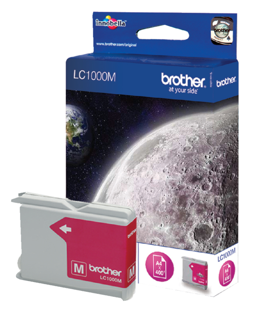 Inktcartridge Brother LC-1000M rood Inktcartridge Brother LC-1000M rood