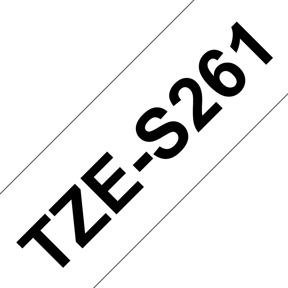 TZe-S261 36mm zwart op wit - sterk klevend