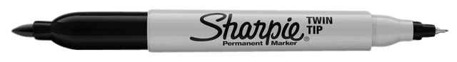 Sharpie Twin Tip permanente marker Zwart Fijne punt, per stuk