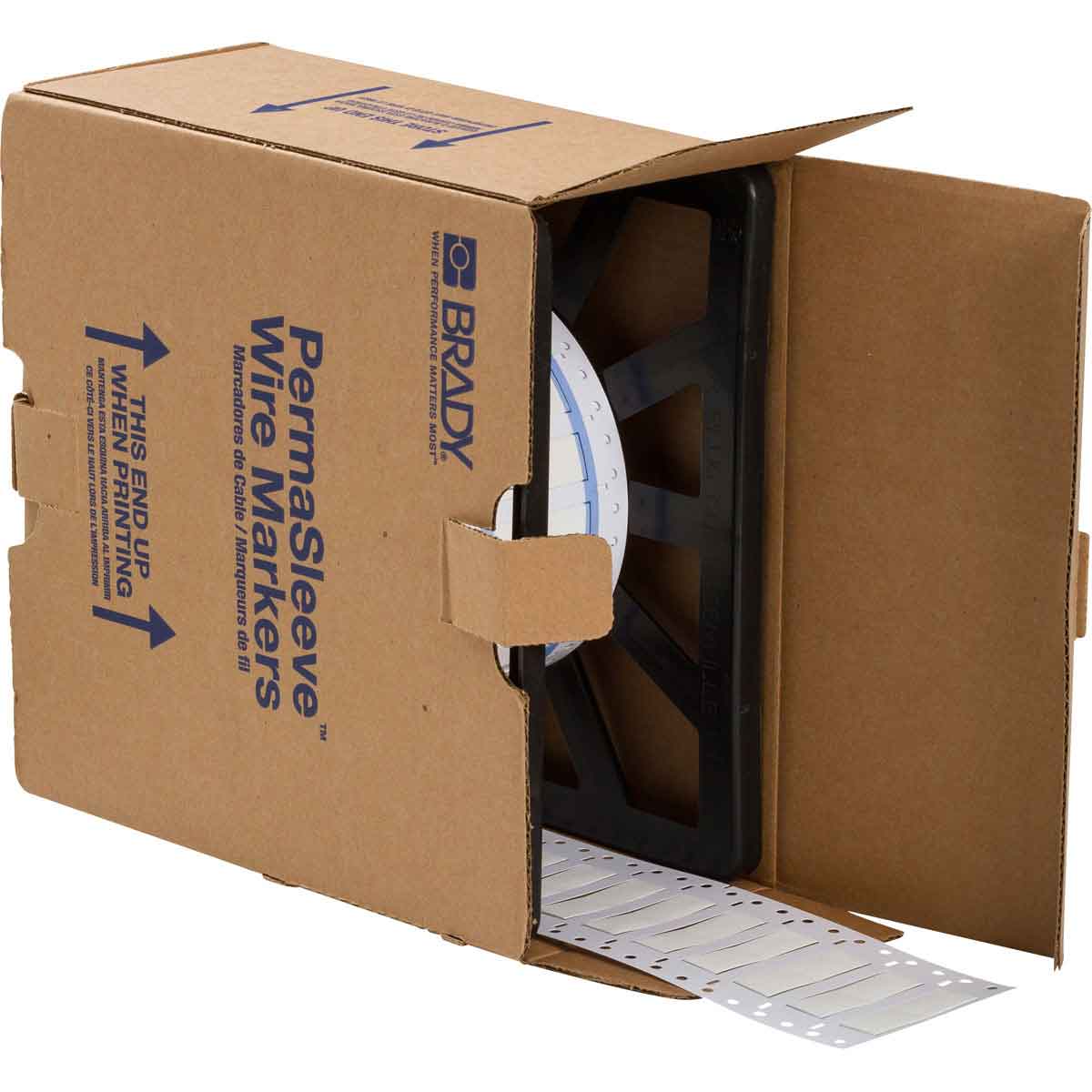 117130-2HX-375-2-WT-2 PermaSleeve krimpkousen voor draadmarkering, 25,40 mm (B) x 16,38 mm (H), Wit 117130-2HX-375-2-WT-2 PermaSleeve krimpkousen voor draadmarkering, 25,40 mm (B) x 16,38 mm (H), Wit