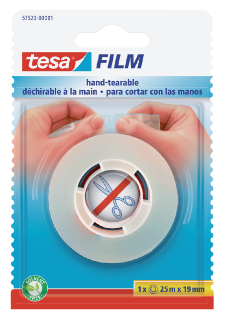 Plakband tesafilm® 25mx19mm handscheurbaar transparant Plakband tesafilm® 25mx19mm handscheurbaar transparant