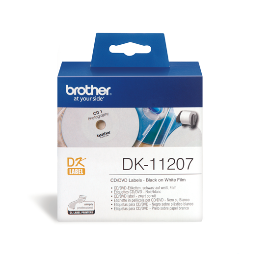 DK-11207 58 mm Ø - CD/DVD label wit