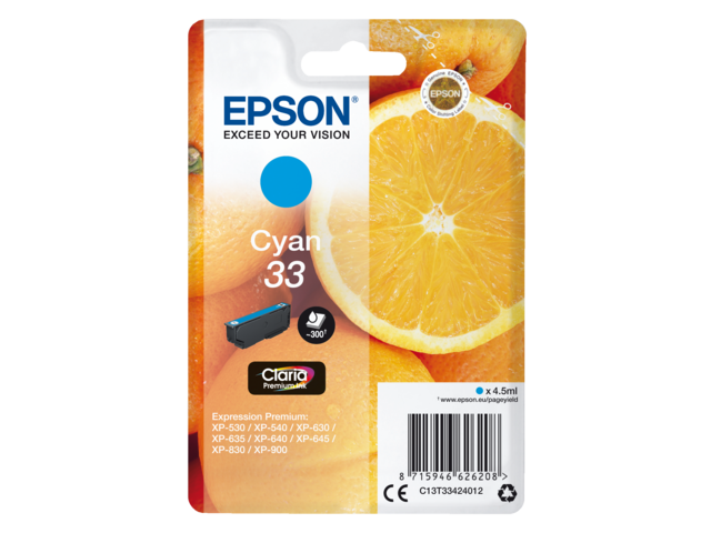 2666544 inkcartridge epson 33 t3342 blauw