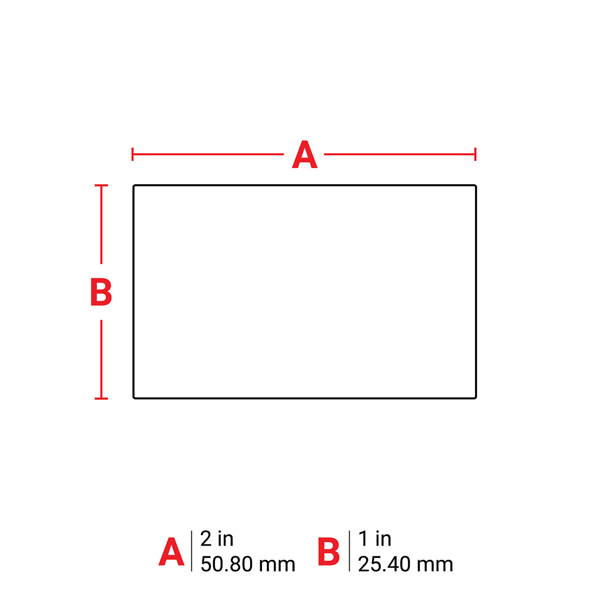 Brady J20-17-2550 Papieren labels 25.40 mm H x 50.80 mm W