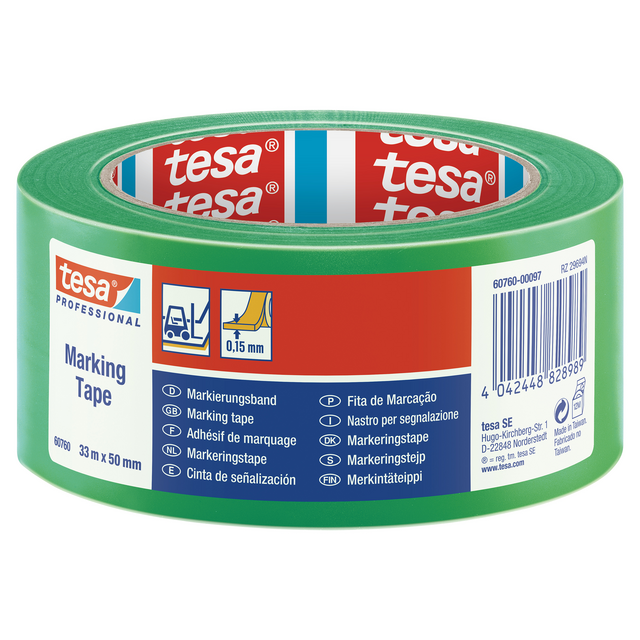 Markeringstape tesa® Professional 60760 PV1 50mmx33m groen Markeringstape tesa® Professional 60760 PV1 50mmx33m groen