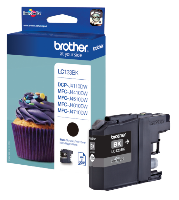Inktcartridge Brother LC-123BK zwart Inktcartridge Brother LC-123BK zwart