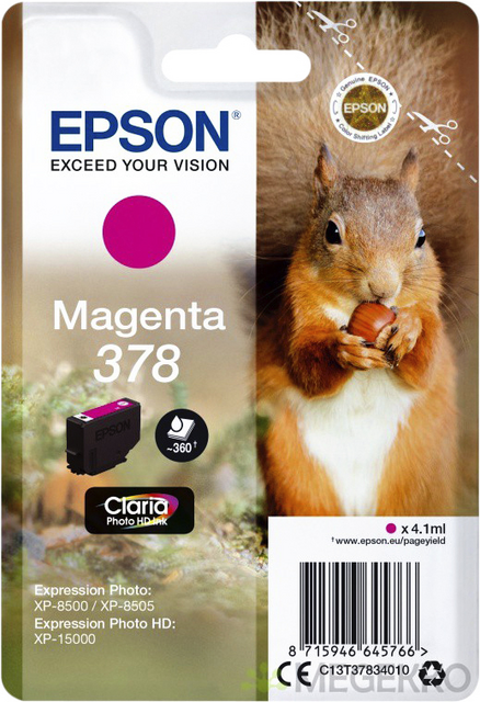 Inktcartridge Epson 378 T3783 rood Inktcartridge Epson 378 T3783 rood