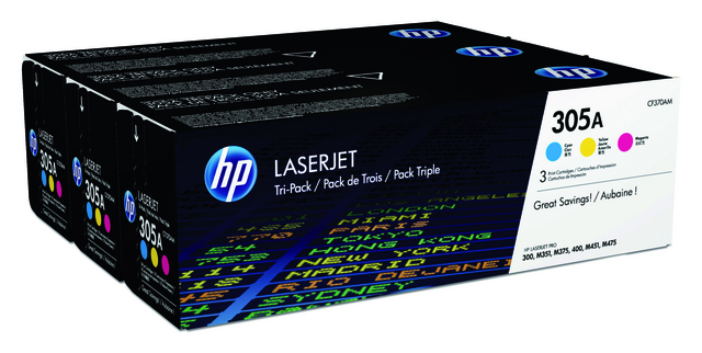 Toner cartridge HP CF370AM 305A 3 colors